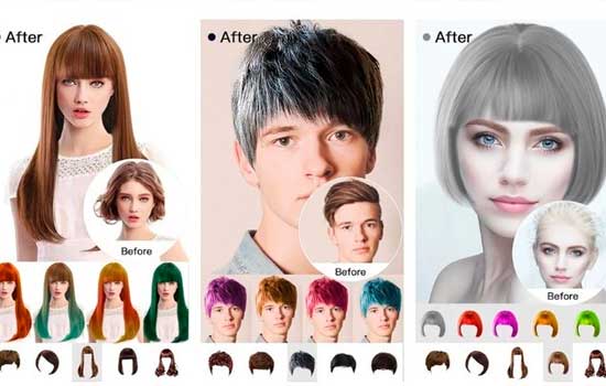 simular corte de cabelo