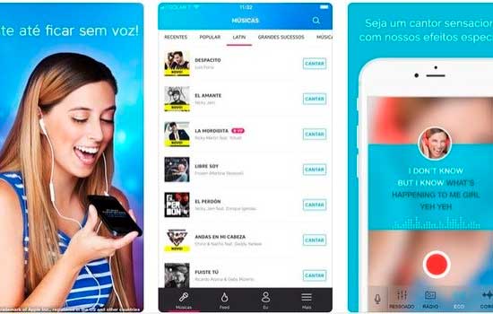 karaokê pelo celular