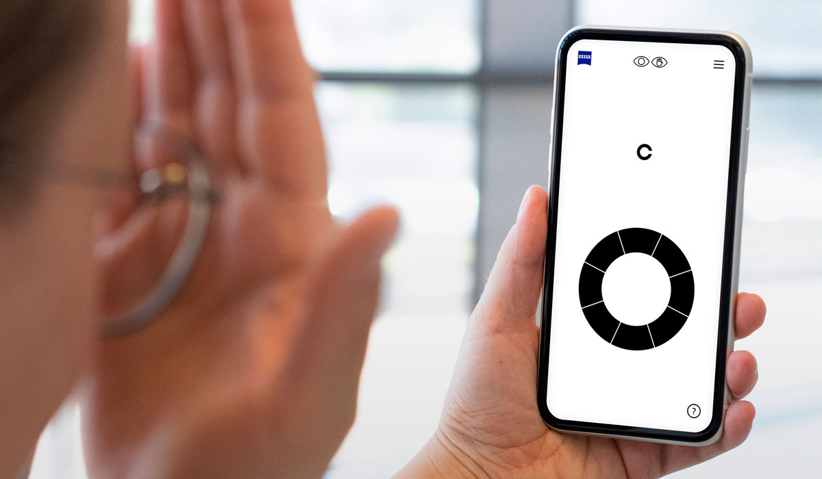 teste de visão pelo celular