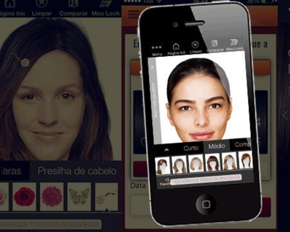 Simular corte de cabelo pelo celular
